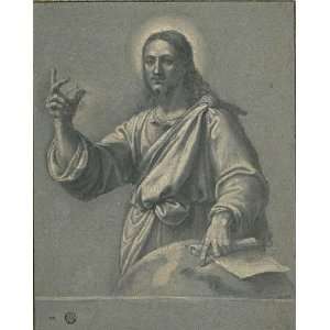   del Piombo   24 x 30 inches   Christ as Salvator Mundi