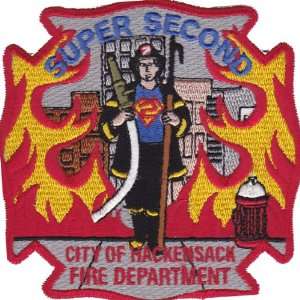  Vintage Super Second Hackensack,NJ Fire Dept 4 Patch 