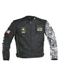 US Army Camo Alpha Textile Motorcycle Jacket Black/Grey