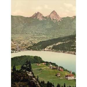  Vintage Travel Poster   Seelisberg and Kanzeli Lake Lucerne 