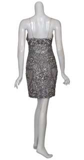 AIDAN MATTOX Glamorous Beaded Silk Eve Dress 2 NEW  