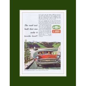   Bel Air Red Sports Sedan mountain road Vintage Ad 