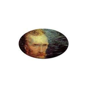  Self Portrait 7 By Vincent Van Gogh Oval Sticker 