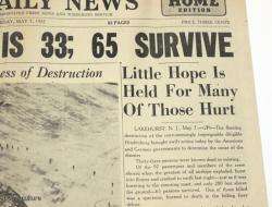Hindenburg Disaster Original 1937 Dayton OH Newspaper  