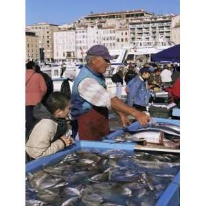 Fish Market, Vieux Port, Marseille, Bouches Du Rhone, Provence, France 