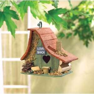  Rustic Wood Love Shack Garden Birdhouse