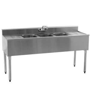  Eagle Group B6C 4 18 Underbar Stainless Sink 72 x 18 x 15 