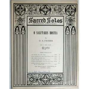   Solos   O Salutaris Hostia (Key F   Med Voice) D. A. Fraser Books