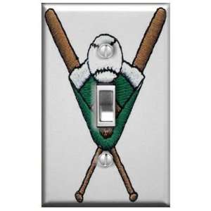  Baseball Themed Light Switch Cover Style 3 Everything 