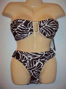 NWT Vix Hermanny Strapless Print Bikini Size 12 $185  