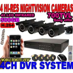  4 Channel H.264 120 FPS Mini Standalone CCTV DVR System 