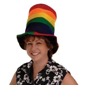  Plush Rainbow Stovepipe Hat Case Pack 30