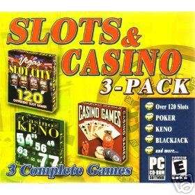 SLOTS & CASINO 3 PACK PC VIDEO GAMES     NEW 834656002190  