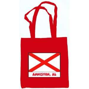  Anniston Alabama Souvenir Tote Bag Red 