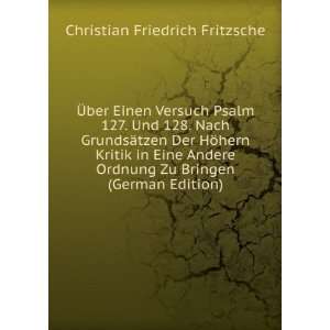   (German Edition) Christian Friedrich Fritzsche  Books