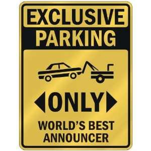   WORLDS BEST ANNOUNCER  PARKING SIGN OCCUPATIONS