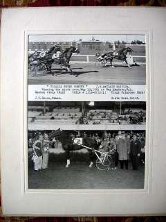 BAY MEADOWS, CA~1951 HARNESS HORSE RACE~ VISALIA  