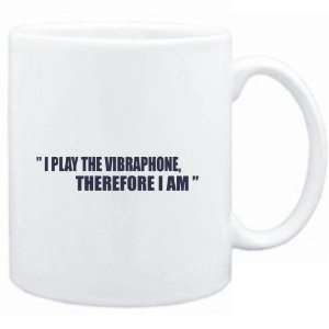 Mug White i play the guitar Vibraphone, therefore I am  Instruments 