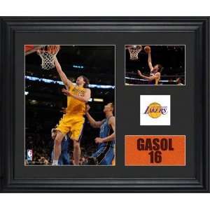 Paul Gasol Framed 2  Photograph Collage  Details Los Angeles Lakers 