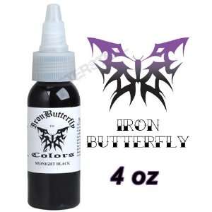  Iron Butterfly Tattoo Ink 4 OZ MIDNIGHT BLACK New NR 