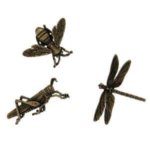   Insect Tac Pins From 1 To 1.25 with Antique Brass Finish Jewelry