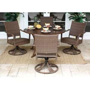   Piece Slatted Table and Rocking Chair Dining Set Patio, Lawn & Garden