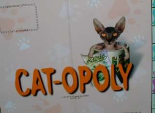 CAT OPOLY BOARD GAME LITTER BOX FISH BONES & MORE MINT  
