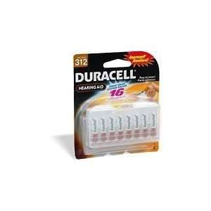  Duracell Easy Tab Hearing Aid Batteries Size 312 (16 