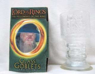 MIB THE LORD OF THE RINGS GLASS GOBLET COLLECTION  