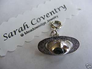 Sarah Coventry Saturn Charm Figural Silvertone Planet Out of This 