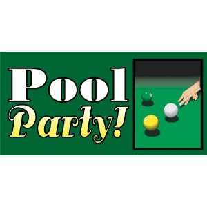   Vinyl Banner   Pool Party a Billiard Pool Party 