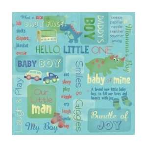  New   Baby Boy Paper 12X12   Bundle Of Joy Collage by 