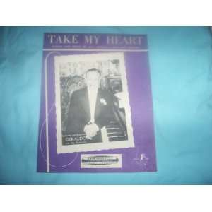    Take My Heart (Sheet Music) Geraldo and his Orchestra Books