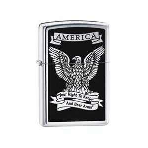  Eagle Right to Bear Arms Zippo Lighter *Free Engraving 