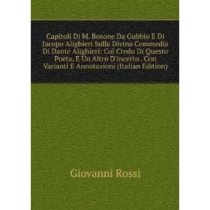   Con Varianti E Annotazioni (Italian Edition) Giovanni Rossi Books