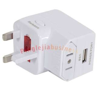 New All in One Universal World Travel Ac Adapter Converter With USB 