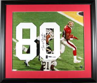 JERRY RICE UDA AUTOGRAPHED JERSEY NUMBERS DISPLAY #40/80 AUTO COA 