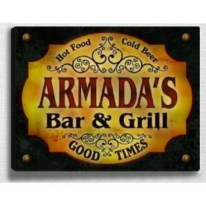  Armadas Bar & Grill 14 x 11 Collectible Stretched 