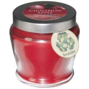   Jar Candle, Red Color with Cinnamon Apple Fragrance