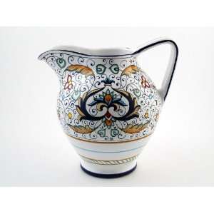  Hand Painted Italian Ceramic Vasella Pitcher Rinascimento 