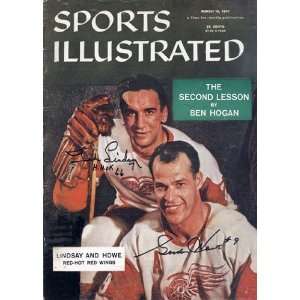  Ted Lindsay & Gordie Howe Autographed Sports Illustrated 