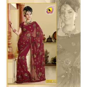   Indian Style Wedding Partywear Designer Saree / Sari 