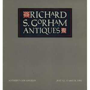  Sothebys Catalogue The Complete Inventory of Richard S. Gorham 