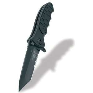   Tactical Black Coated Turbine Folder w/3.8 Blade