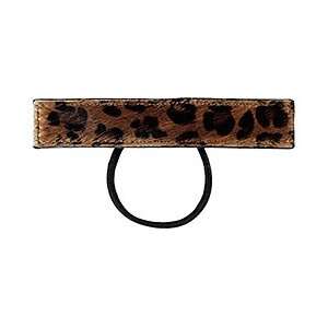 SEPHORA COLLECTION Leather Wrap Ponytail Holder Color Brown Leopard 