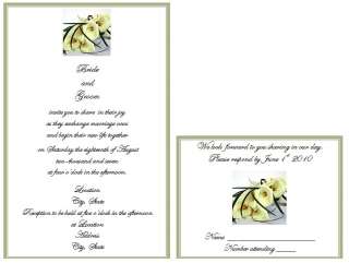 50 Wedding Invitations & RSVP Calla Lily GP #1  