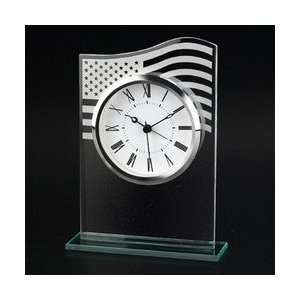  XC318    Old Glory Glass Clock