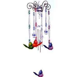  Wind Chime Butterfly Duet Chandelier Mobile Style, 3 Acrylic Prisms 