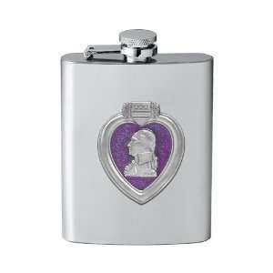 Purple Heart Stainless Steel Flask 