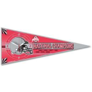  OHIO STATE BUCKEYES OFFICIAL LOGO PENNANT CLOCK Sports 